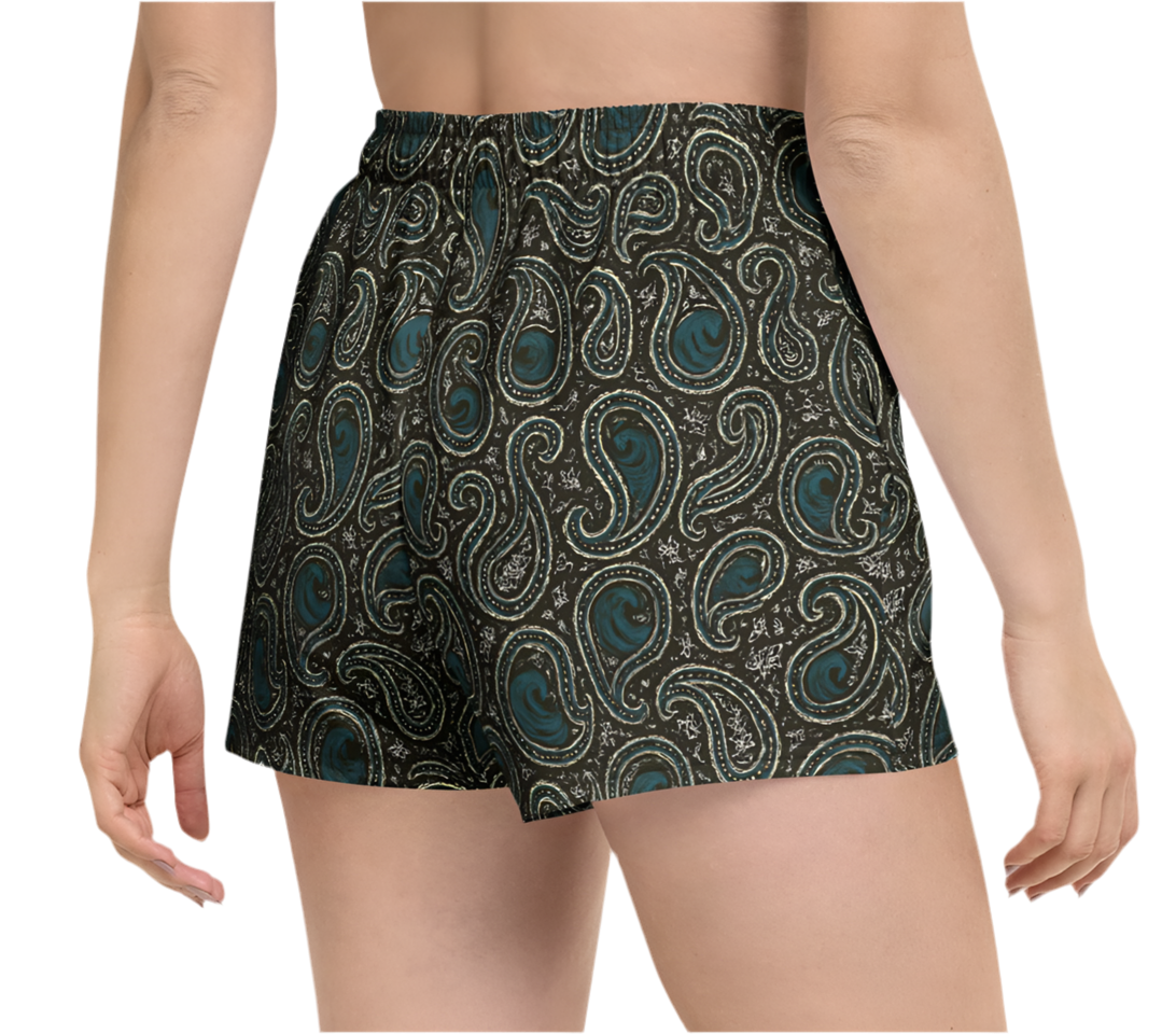 Paisley Wave Athletic Shorts