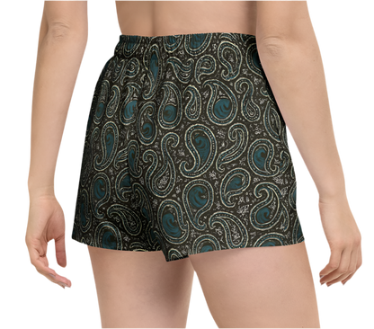 Paisley Wave Athletic Shorts