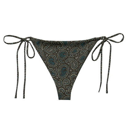 Paisley wave recycled string bikini bottom