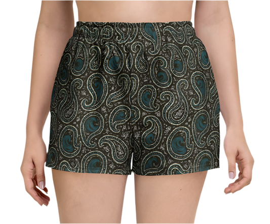 Paisley Wave Athletic Shorts