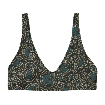 Paisley wave Recycled padded bikini top