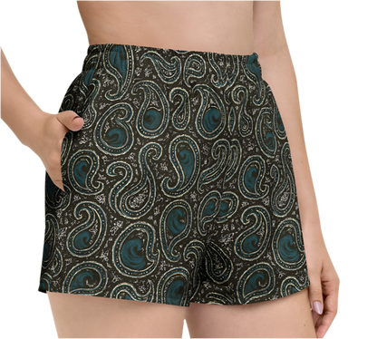 Paisley Wave Athletic Shorts